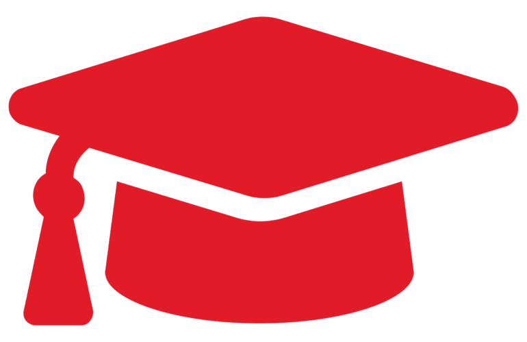 red graduation hat